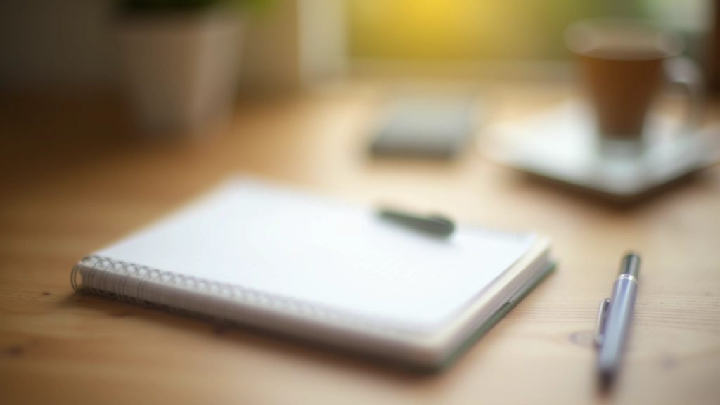 Carnet de notes avec stylo sur bureau sans appareils électroniques